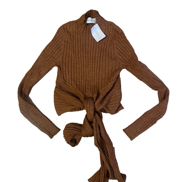 SIGNIFICANT OTHER NWT Goldie Tie-Front Sweater Size 4 - Picture 3 of 6